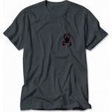 Wakha Erkek Geometrik Akrep Tasarım Baskılı Tişört Görseli - Füme - 4XL