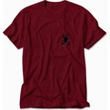 Wakha Erkek Geometrik Akrep Tasarım Baskılı Tişört Görseli - Kırmızı - 2XL