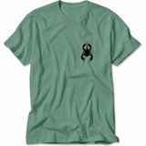 Wakha Erkek Geometrik Akrep Tasarım Baskılı Tişört Görseli - Yeşil - 2XL