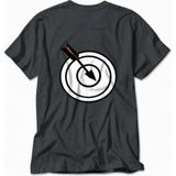 Wakha Erkek Yay Minimalist Ok Tasarımı - Sırt Baskılı - Füme Tişört - 2XL