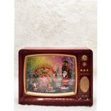 Waldern Dekoratif Nostalji Tv Kar Kuresi Kirmizi Yilbasi Susu 20*25*9Cm