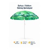 Waldern Garden 8 Telli Yüksek Kaliteli Eğilebilir Güneş Geçirmez Plaj Şemsiyesi 160 cm Yeşil