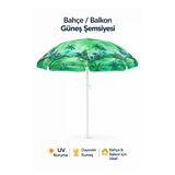 Waldern Garden 8 Telli Yüksek Kaliteli Eğilebilir Güneş Geçirmez Plaj Şemsiyesi 160Cm - Yeşil Renk