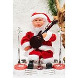 Waldern Gitarist Noel Baba Santa Claus Yılbaşı Süsü 19*16cm Çok Renkli