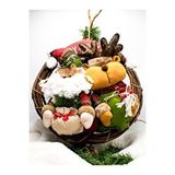 Waldern Luxury Dekoratif Mery Christmas 35cm Geyikli Kapı Süsü Çok Renkli