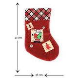 Waldern Noel Baba Dekoratif Yılbaşı Süs Çorap 42*26 Cm Çok Renkli
