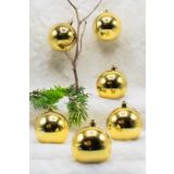 Waldern RENKLİCİCİ001 Gold 8 cm 6lı Cici Top Yılbaşı Çam Ağacı Süsü