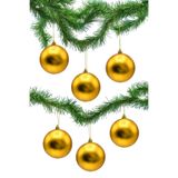 Waldern Yılbaşı Çam Ağacı Süsü Gold 8 Cm Mat 6lı Cici Top