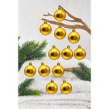 Waldern Yılbaşı Çam Ağacı Süsü Gold Mat 4 Cm Cici Top