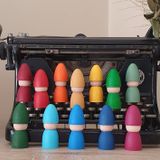 Waldorf Şapkalı Pegleri 12li Set Gökkuşağı Tonları KırtKırt Ahşap