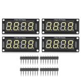 Walfront 4 Set 0.56in 4 Haneli Tüp LED Segment Ekran Modülü TM1637 7 Segment Zaman Göstergesi Modülü Saat Göstergesi (Sarı MRA041E)