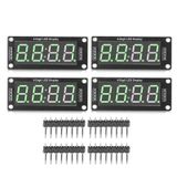 Walfront 4 Set 0.56in 4 Haneli Tüp LED Segment Ekran Modülü TM1637 7 Segment Zaman Göstergesi Modülü Saat Göstergesi (Yeşil MRA041A)