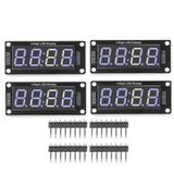 Walfront Set 0.56in 4 Haneli Tüp LED Segment Ekran Modülü TM1637 7 Segment Zaman Göstergesi Modülü Saat Göstergesi (Mavi MRA041C)