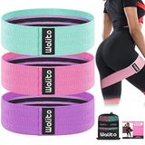 WALITO Bacaklar ve Kalça için Direnç Bantları, Egzersiz Bantları Seti Kalça Bantları Geniş Egzersiz Bantları Spor Fitness Bantları Direnç Halkaları Bant Kaymaz Elastik (Set 3) … (Yeşil, Pembe, Mor)