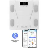 Walke Premium Akıllı Baskül Beyaz LCD Ekranlı 180 Kg Taşıma Kapasitesi ile Uygulama Bağlantılı