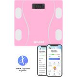 Walke Premium Akıllı Baskül Pembe LCD Ekranlı 180 Kg Taşıma Kapasitesi ile Hassas Ölçüm