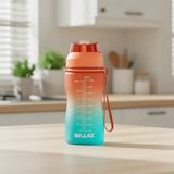 Walke Premium Motivasyonel Su Matarası 1.000 ml Turuncu Hafif ve Dayanıklı Tasarım - 1 lt