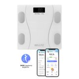 Walke Premium Seri Dijital Baskül Yağ Su Kas Vücut Kitle Endeksi Kilo Ölçer Tartı 30 * 30 Cm Beyaz