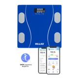 Walke Premium Seri Dijital Baskül Yağ Su Kas Vücut Kitle Endeksi Kilo Ölçer Tartı 30 * 30 Cm Mavi