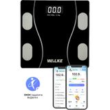 Walke Premium Seri Dijital Baskül Yağ Su Kas Vücut Kitle Endeksi Kilo Ölçer Tartı 30 30 Cm Siyah siyah