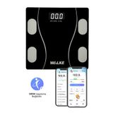 Walke Premium Seri Dijital Baskül Yağ Su Kas Vücut Kitle Endeksi Kilo Ölçer Tartı 30 * 30 Cm Siyah