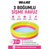 Walke Splash 3 Boğumlu Şişme Çocuk Havuzu 102x25 cm Bahçe ve Balkon Havuzu 14102