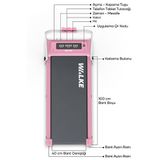 Walke W-Fit Pink Bluetoothlu Uygulamalı Uzaktan Kumandalı Koşu Bandı Yürüyüş Bandı Pembe