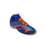 Walked 435-25 Çocuk Çoraplı Halı Saha Krampon Mavi Turuncu 36-39