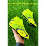 Walked Erkek Yetişkin Çocuk Dişli Krampon Halı Saha Sarı Mavi Futbol Spor Ayakkabı Yarım Boğazlı Bilekli Mesi Speedflow