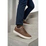 Walkenzo 1157 Erkek Hafif Rahat Taban Bağcıklı Keten Spor Ayakkabı
