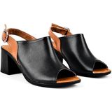 Walkenzo 1709 Kadın 7 cm Topuklu Ayakkabı - Siyah