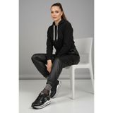 Walkenzo 2927 Kadın Anatomik Rahat Taban Sneakers Spor Ayakkabı Siyah-Beyaz