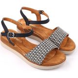 Walkenzo 340 Kadın Günlük Anatomik Rahat Taban Sandalet - Siyah