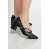 Walkenzo 3932 Kadın 6 Cm Topuklu Cilt Ayakkabı