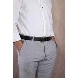 Walkenzo 4399 Erkek Rugan Kumaş Kemeri Siyah