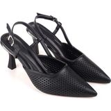 Walkenzo 4706 Kadın 8 Cm Topuklu Ayakkabı Siyah