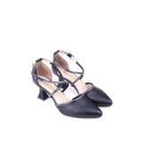 Walkenzo 4845 Kadın 6 cm Topuklu Taşlı & Cilt Ayakkabı