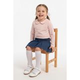 Walkenzo 5102 Kız Bebek Balerin Cırtlı & Taşlı Rugan Babet Ayakkabı Beyaz
