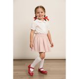 Walkenzo 5102 Kız Bebek Balerin Cırtlı & Taşlı Rugan Babet Ayakkabı Kırmızı