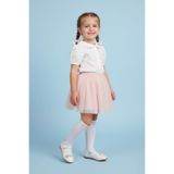 Walkenzo 5102 Kız Bebek Balerin Cırtlı & Taşlı Rugan Babet Ayakkabı Sedef