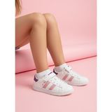 Walkenzo Cooper Unisex Çocuk Günlük Rahat Taban Spor Ayakkabı Beyaz-Pudra