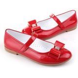 Walkenzo Ortaç 3162 Kız Çocuk Balerin Cırtlı Babet Ayakkabı - Kırmızı