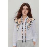 Walkenzo Osmanlı Çini Desenli Kadın Omuz Şalı |yakalık Fular - Çok Renkli