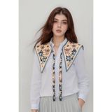 Walkenzo Osmanlı Çini Desenli Kadın Omuz Şalı |Yakalık Fular