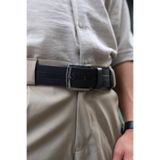 Walkenzo Smt-4408 Erkek Hakiki Deri Klasik Kot Kemeri Siyah
