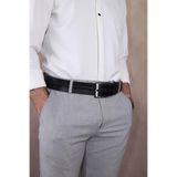 Walkenzo Smt-4412 Erkek Hakiki Deri Klasik Kot Kemeri Siyah