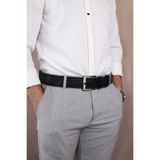 Walkenzo Smt-4413 Erkek Hakiki Deri Klasik Kot Kemeri Siyah