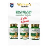 Walkers Bromelain yeşil çay, krom, , berberine, resveratrol. (3'LÜ)