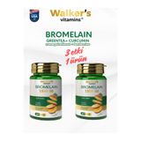 Walkers Bromelain yeşil çay, krom, curcumin, berberine, resveratrol. (2'Lİ)