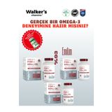 Walkers Krill Oil Omega 3 Sitikolin Lutein Q10 içeren Vitamin (3'lü)
